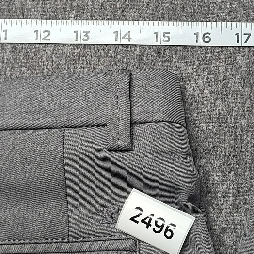 Haggar H26 Pants Mens 30x32 Gray Dress Slacks‎ Polyester Flat Front Classic